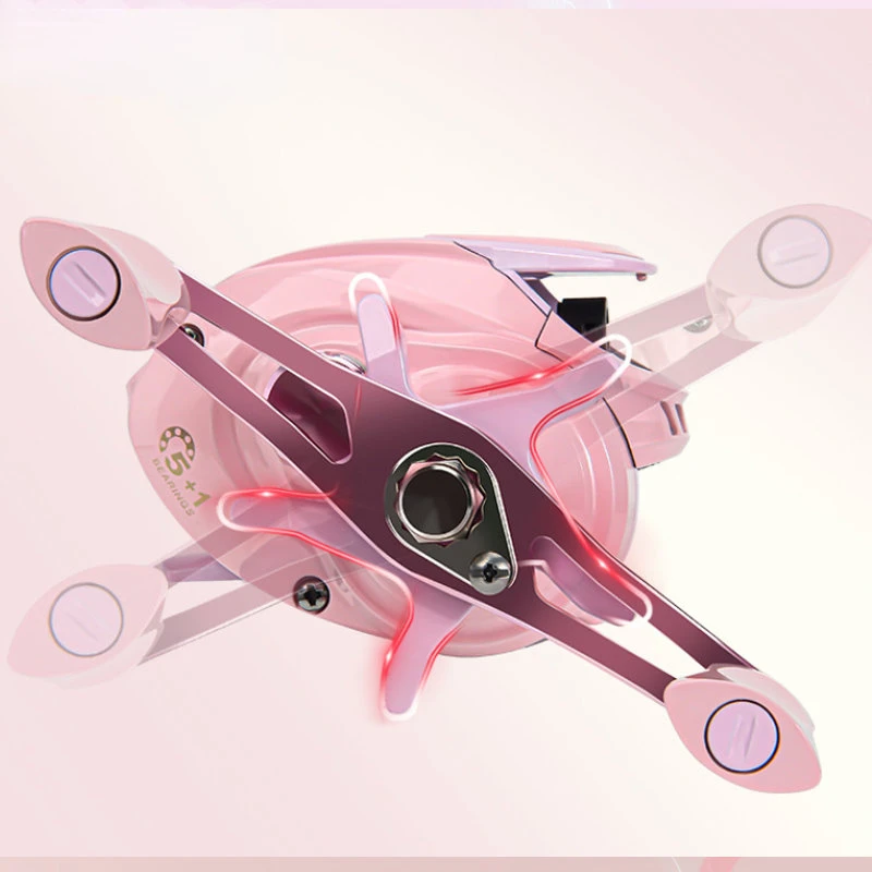 Катушка GLS для заброса приманки карамельного цвета макс. нагрузка 8 кг рыболовная