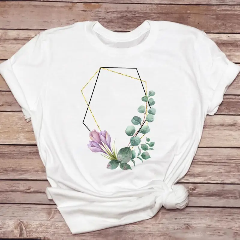 

Женская футболка в стиле 90-х, милый летний топ с мультяшным принтом, с естественным пейзажем