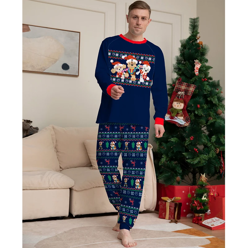 Рождественская семейная сочетающаяся Пижама одежда для взрослых отца матери