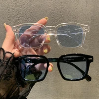 retro vintage square frame sunglasses for women men unisex transparent outdoor sports ridding black sunglasses eyewear uv400