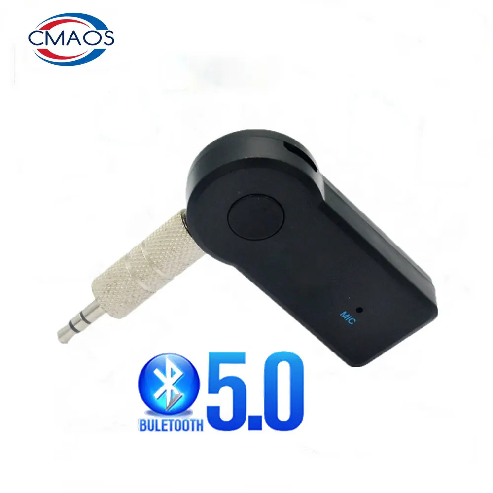 

2 in 1 Wireless Bluetooth Music Audio 5.0 Receiver 3.5mm Streaming Auto A2DP Headphone AUX Adapter Connector Mic Handfree Car PC