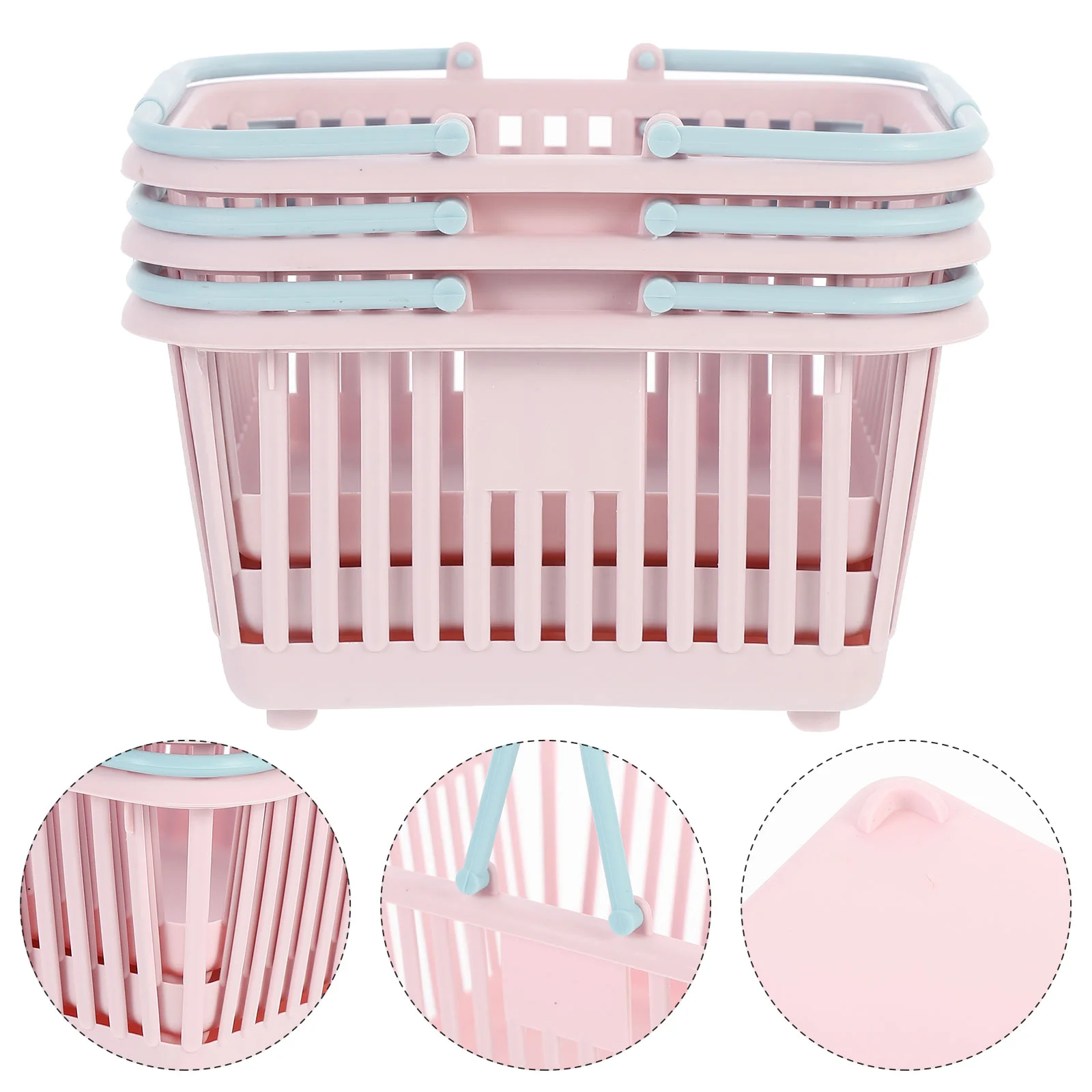 

Basket Shopping Baskets Storage Shower Tote Smallkids Grocery Miniorganizing Handleportablecart Organizerhandheld Vegetable