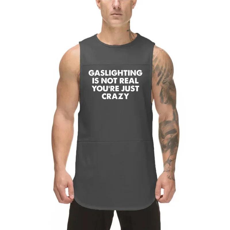 Майка мужская быстросохнущая из сетчатой ткани модная майка для тренировок в