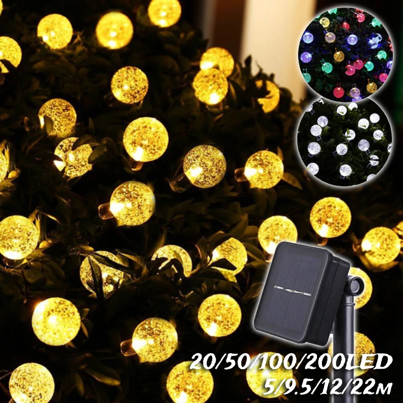 Хрустальная бусина солнечный свет гирлянда светодиодный пузырьковый шар