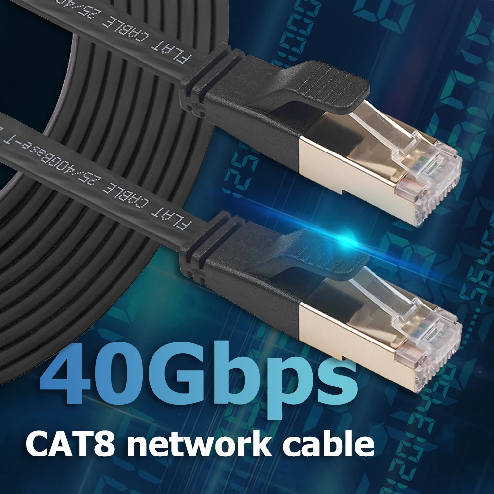 

7178 Cat8 Ethernet Kabel Lan Patch Cord Vergulde Sftp 40Gbps Kat 8 RJ45 Netwerk Huishoudelijke Computer Accessoires