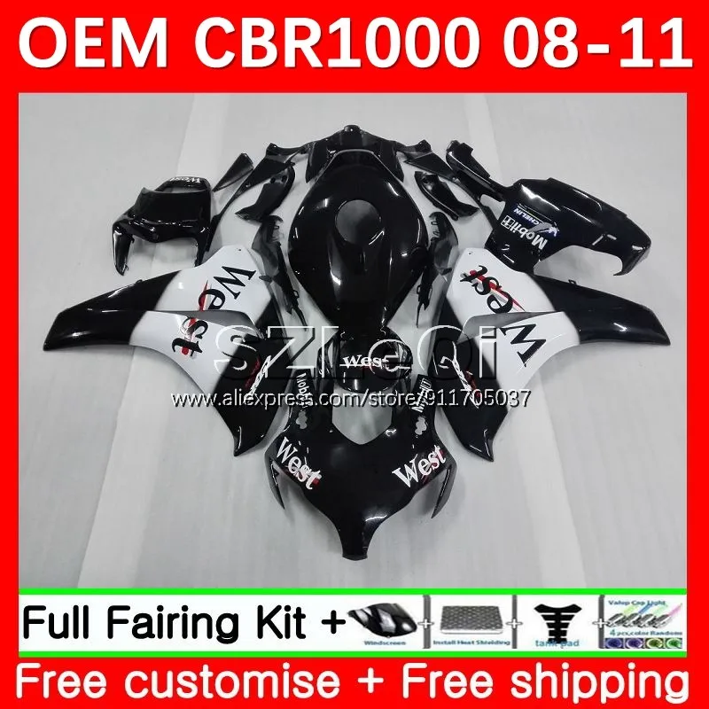 

Инжекция Black west для HONDA CBR 1000 CBR1000 RR CC 1000RR CBR1000RR 08 09 10 11 1000CC 2008 2009 2010 2011 обтекатель 51LQ.5