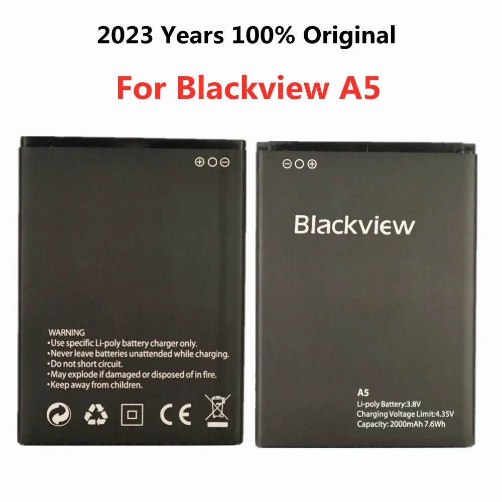 

2023 Original A5 Replacement Battery For Blackview A5 2000mAh Smart Mobile Phone Batteries Rechargeable Li-ion Battery Bateria