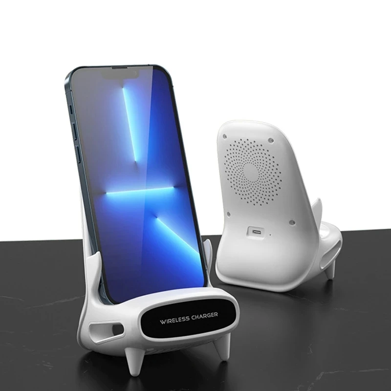 Wireless Fast Charging Desktop Vertical Portable Fast Charging Mobile Phone Holder Support Universal Mobile Phone Flat Desktop
