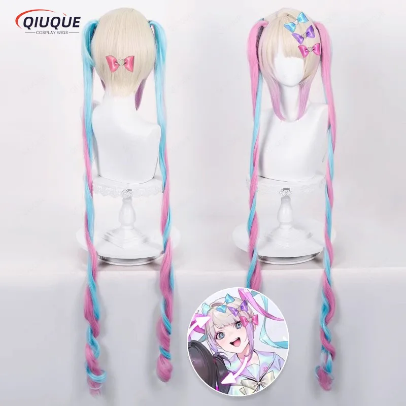 Фото NEEDY GIRL OVERDOSE Предварительно стильный парик KAngel Ame для косплея OMG Kawaii Angel Ame Косплей Термостойкий парик с хвостиком №2
