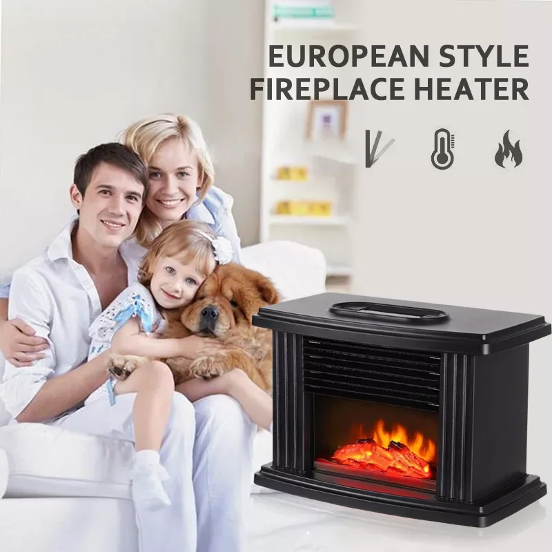 

Freestanding Electric Fireplace Stove Heater w/ LED Flame Effect Remote Control armer Machine for Winter EU Plug Dropshipping