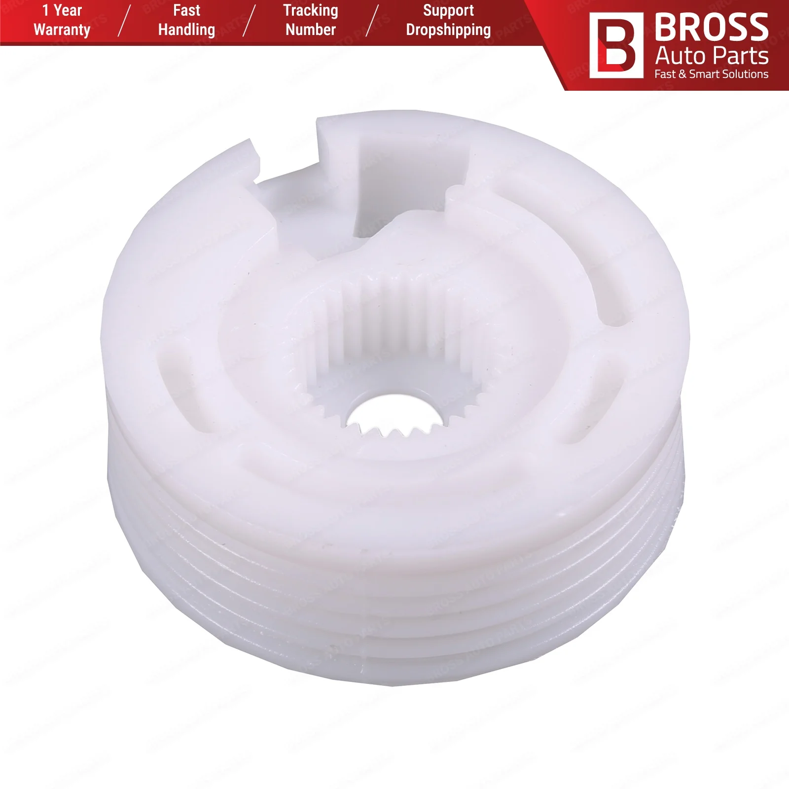 Bross Auto Parts BWR390 Electrical Power Window Regulator Wheel Pulley Front or Rear Left Door 51892561 for Fiat Linea |