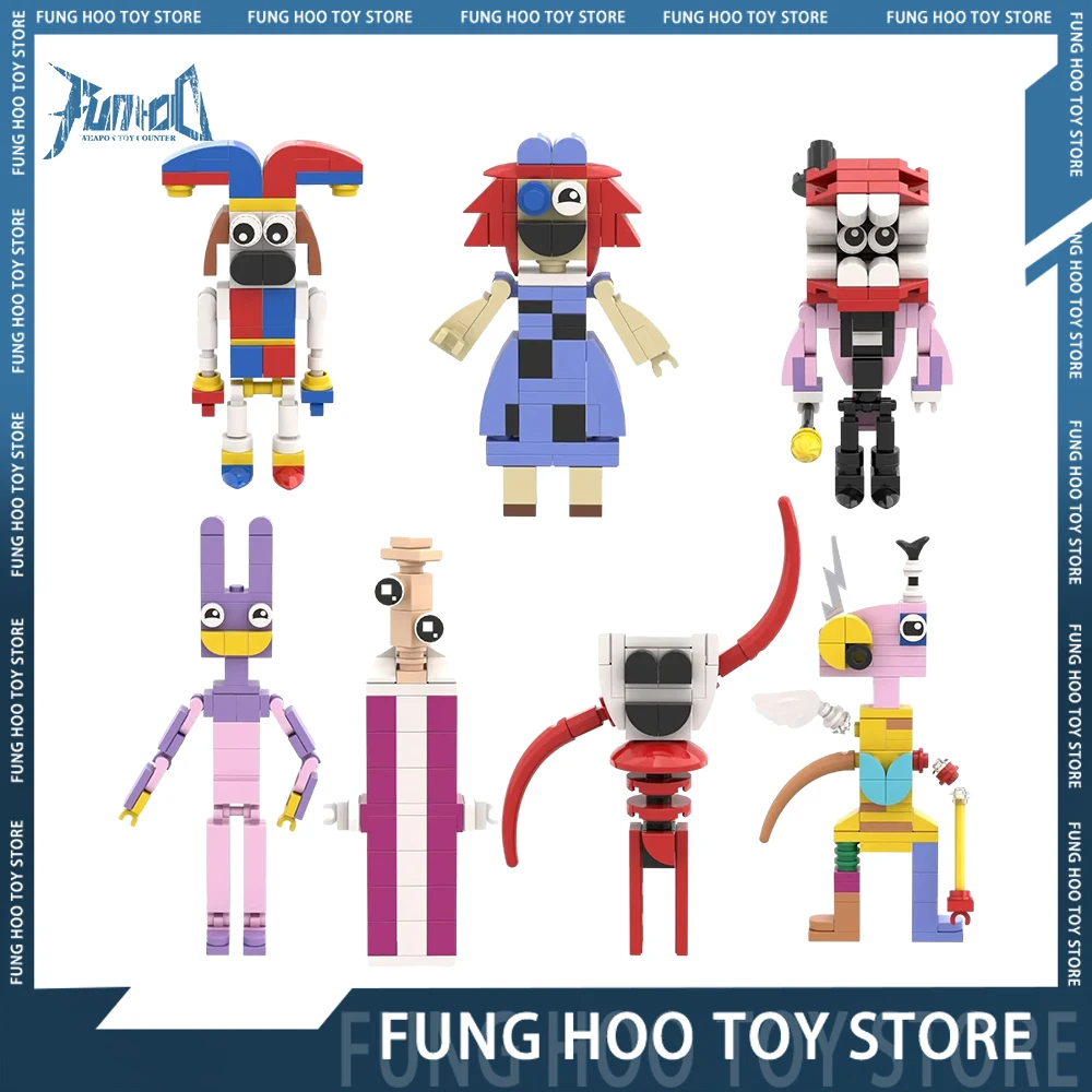 

The Amazing Digital Circus Building Block Figure New Building Blocks Jax Dolls Assembly Bricks Pomni Rabbit Model Toy Xmas Gifts