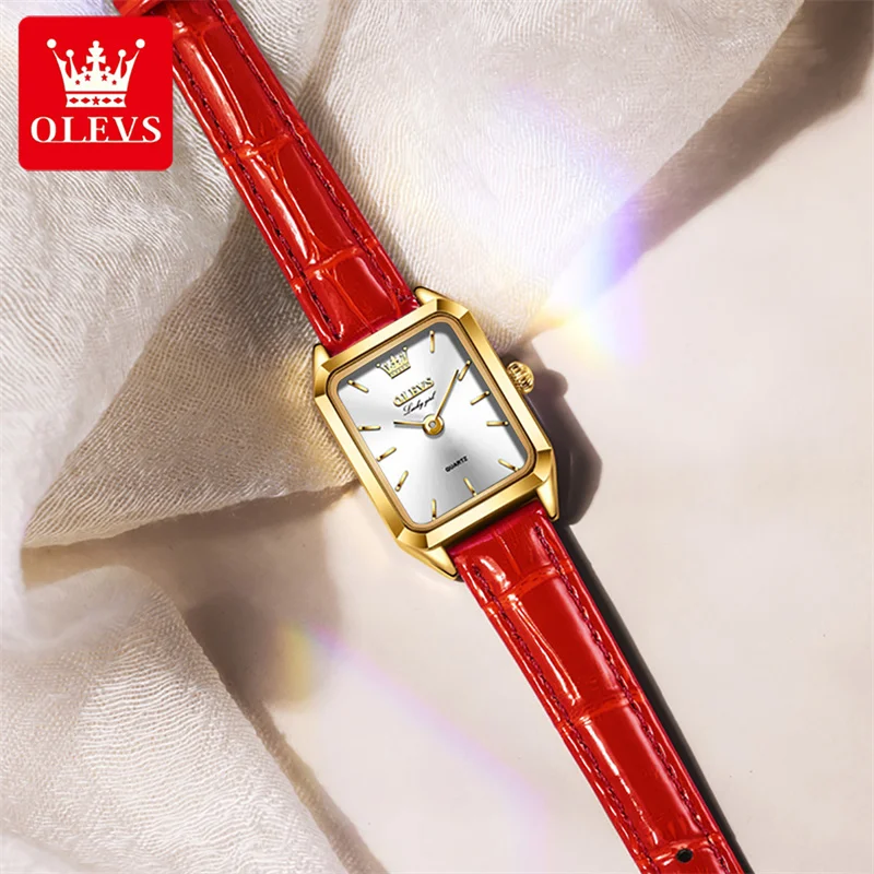 OLEVS 2023 New Fashion Women Bracelet Necklace Set Quartz Watches Top Brand Luxury Leather Elegant Ladies Watch Relogio Feminino