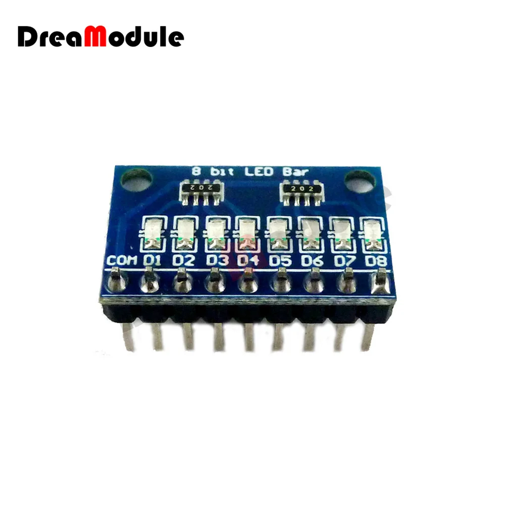 

8-bit DC 3-24V LED Module Red Common Anode/Cathode LED Indicator Module Breadboard Starter Kit for MCU/ARM/FPGA/PLC/MEGA2560