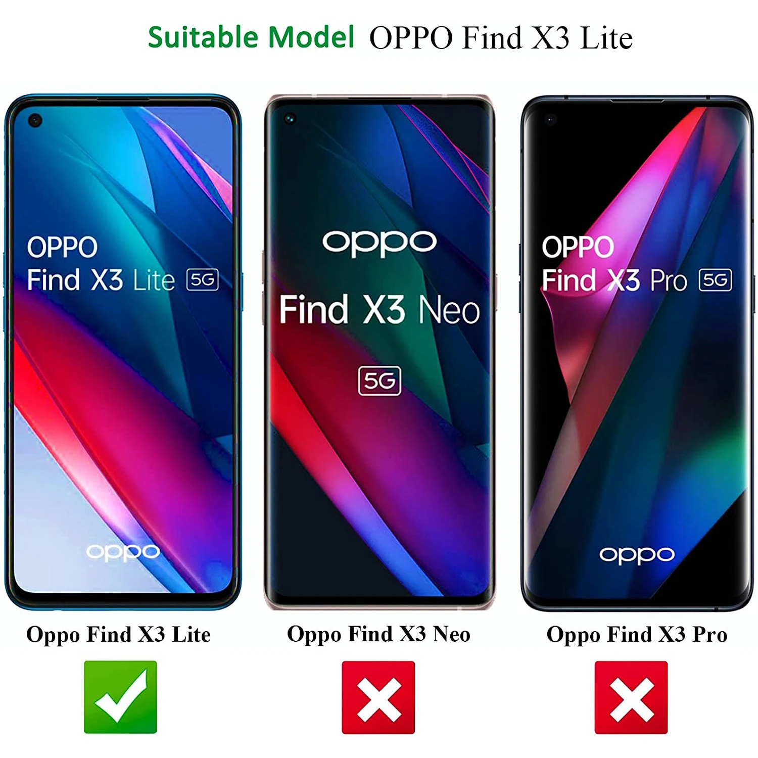 Фото 1/2/3/4 шт. для OPPO Find X3 Lite CPH2145, защитное стекло для экрана - набор защитных пленок для OPPO Find X3 Lite №2