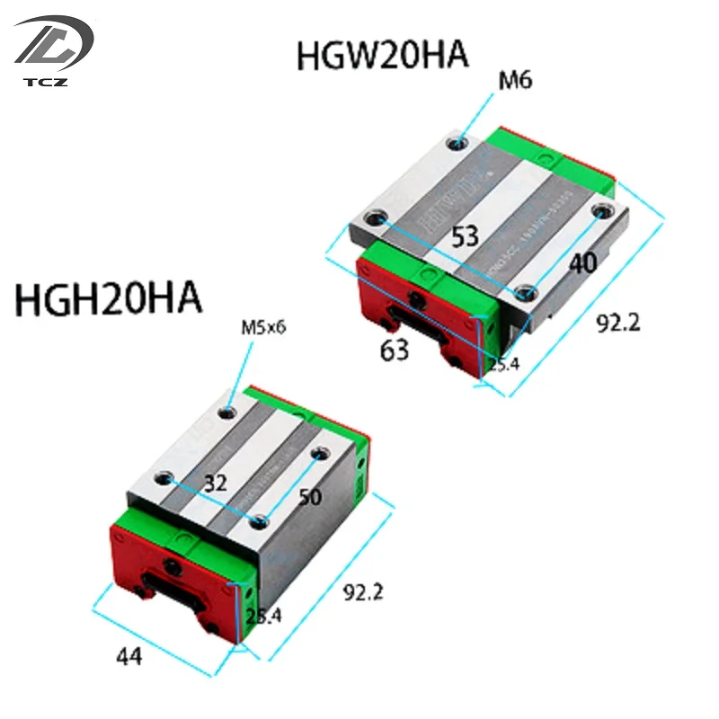 HGH20HA оригинальный направляющий ползунок для линейного направляющего рельса CNC