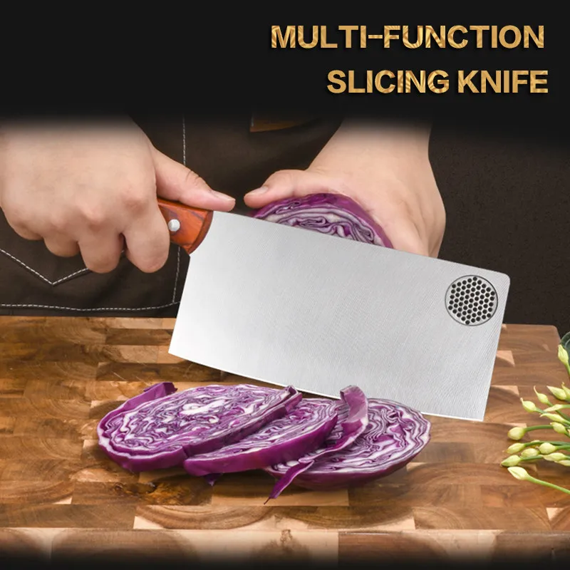 

Кухонный нож GZV из нержавеющей стали, слайсер, Многофункциональный компактный кухонный ручной нож, практичный китайский зеркальный нож