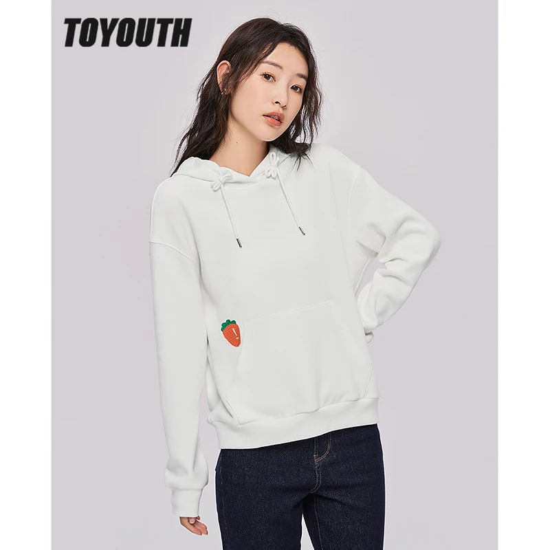 

Женская флисовая толстовка с капюшоном, с длинным рукавом