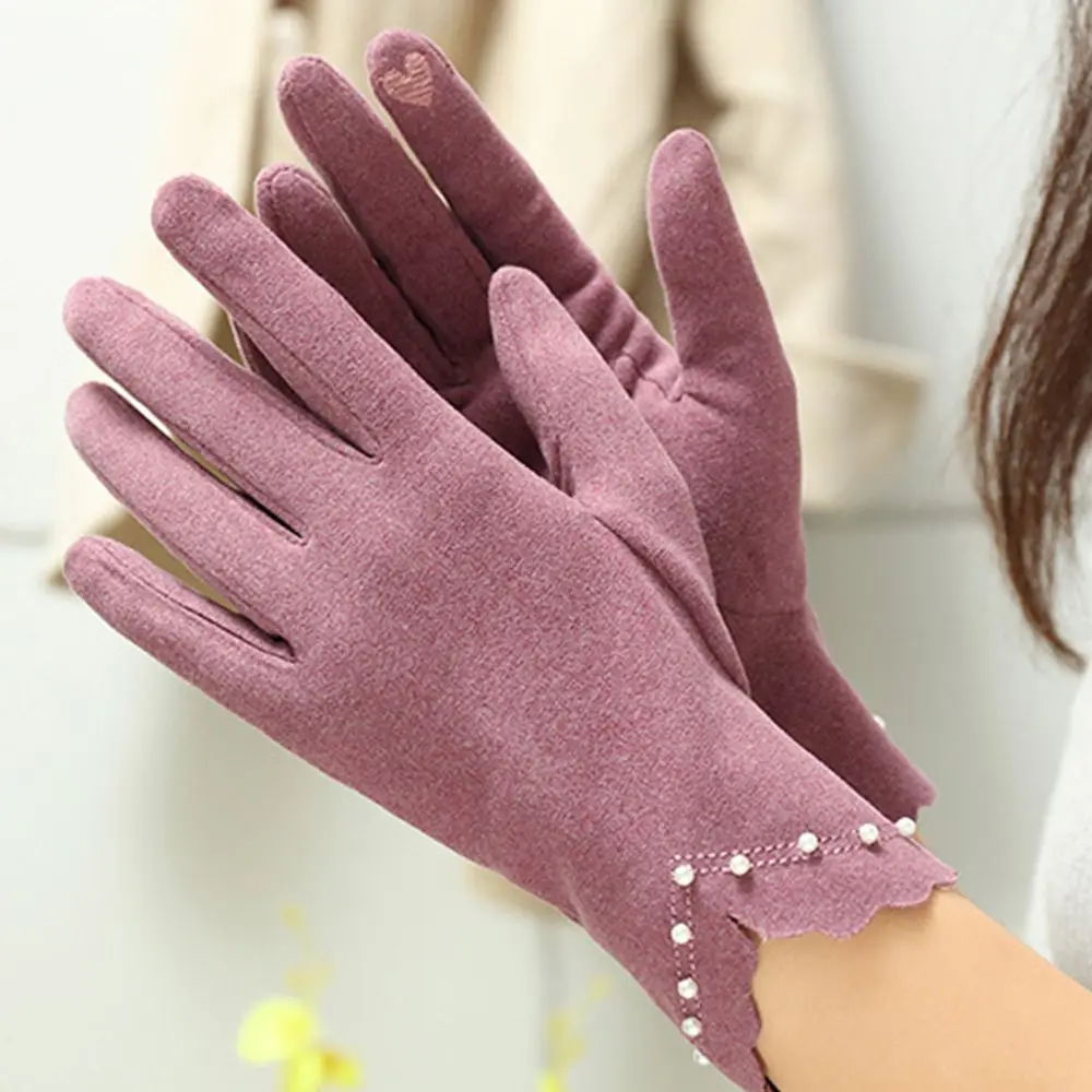 

Full Finger Outdoor Cycling Cold Protection Korean Style Mittens Women's Gloves Touch Screen Gloves German Fleece