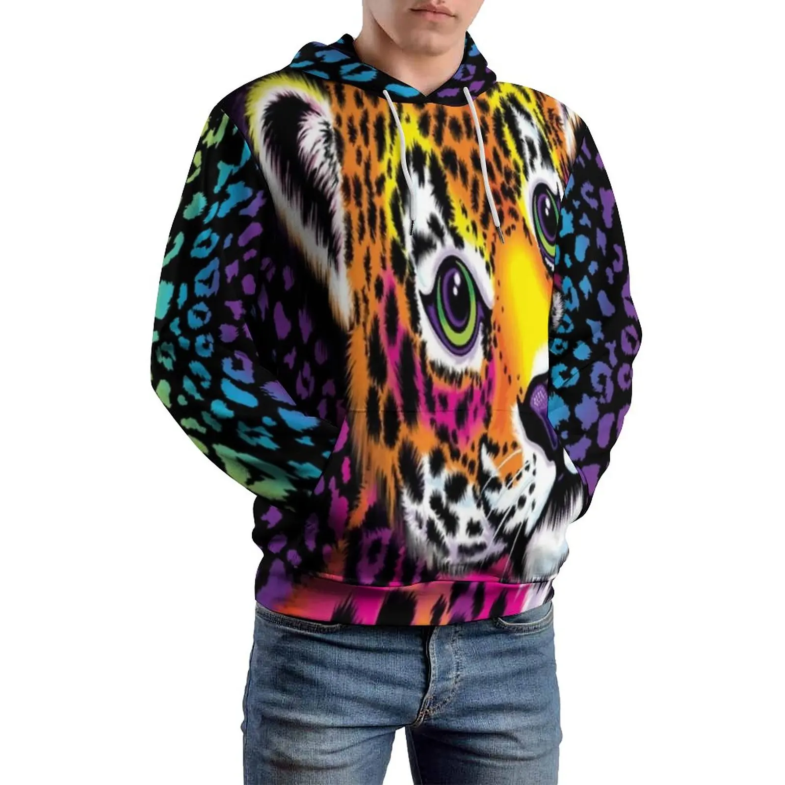 

Худи мужское с длинным рукавом и принтом тигра, размеры до 5XL