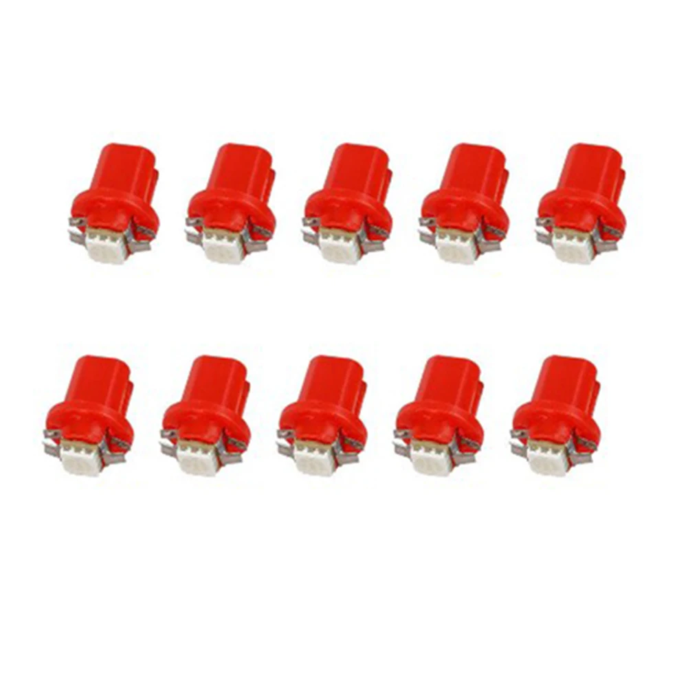 

Universal Fitment, Long Service Life, Bright and Easy to Install Car LED Dashboard Dash Lamp Bulbs 10Pcs T5 B8 5D 5050 SMD