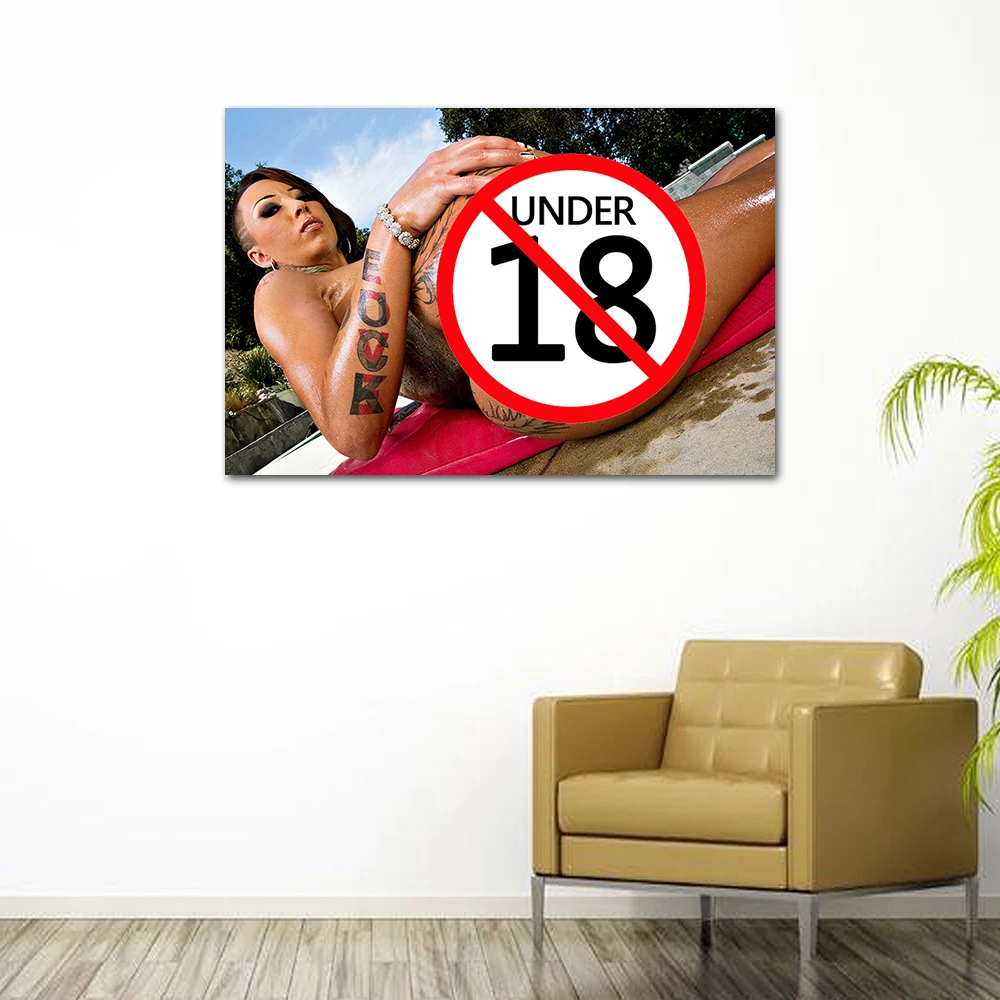 Обнаженная татуировка женская печать на холсте картина домашний декор настенное