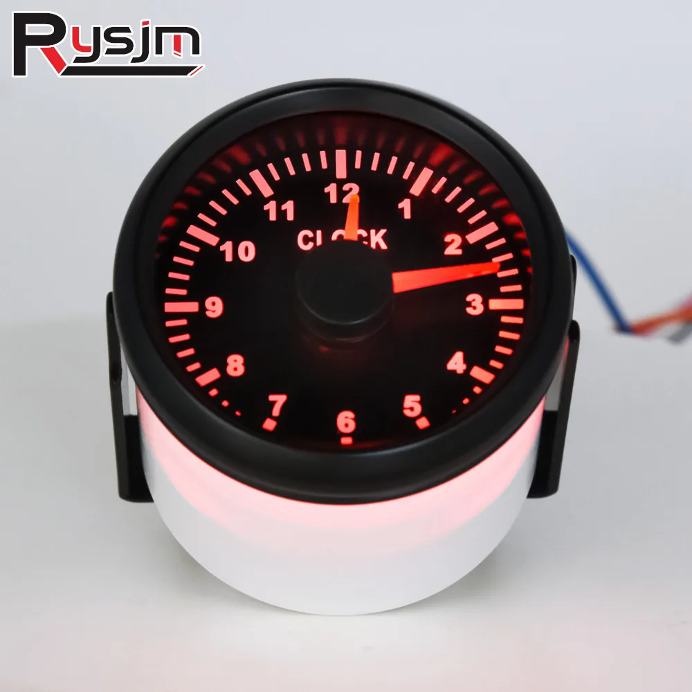 

Universal 52mm Hourmeter 0~12 Hours Clock Gauges Red Backlight Fit Boat Car Yacht Truck Instrument Panel Show Clock Meters 9~32V