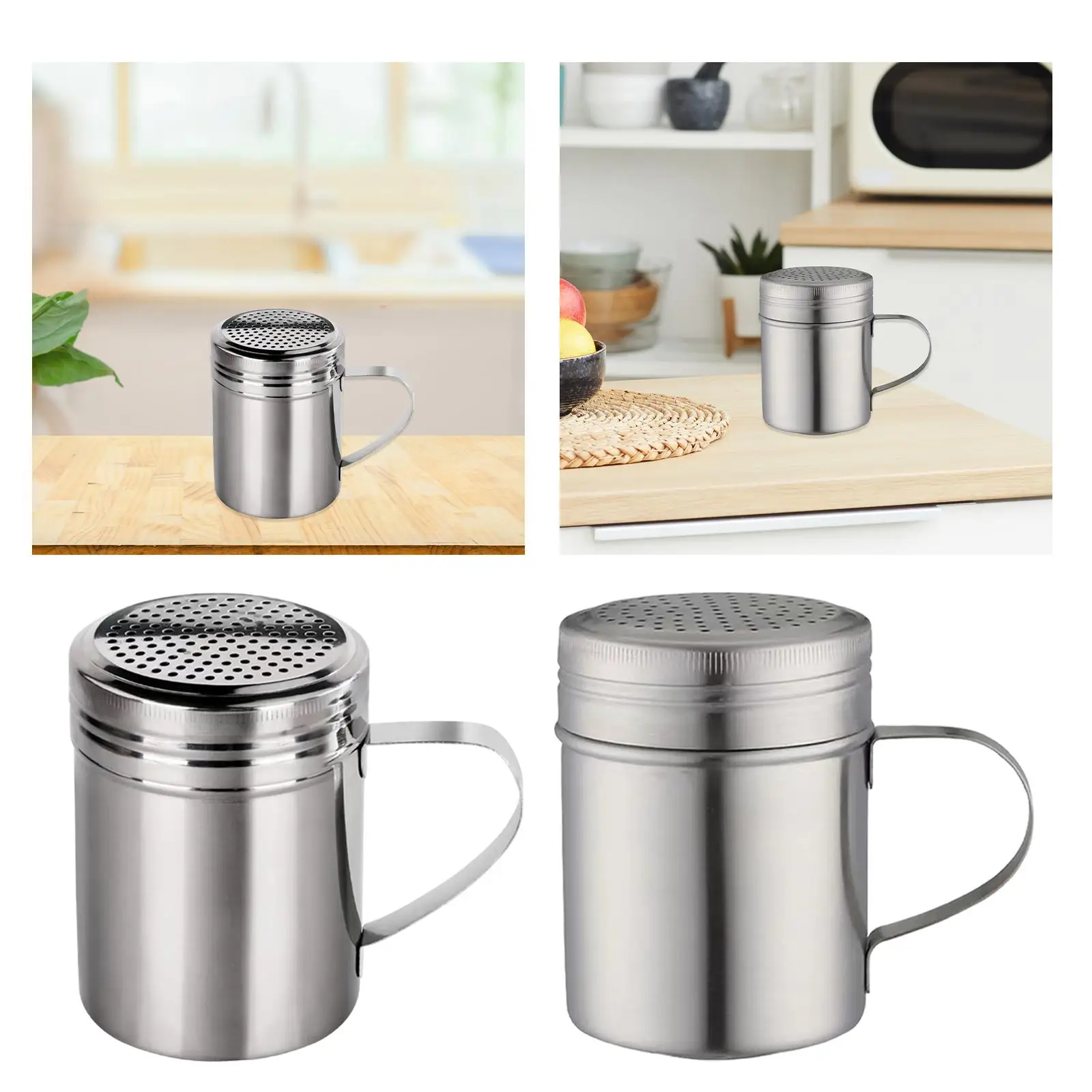 Прочный сито для муки из нержавеющей стали кофе с крышкой инструмент