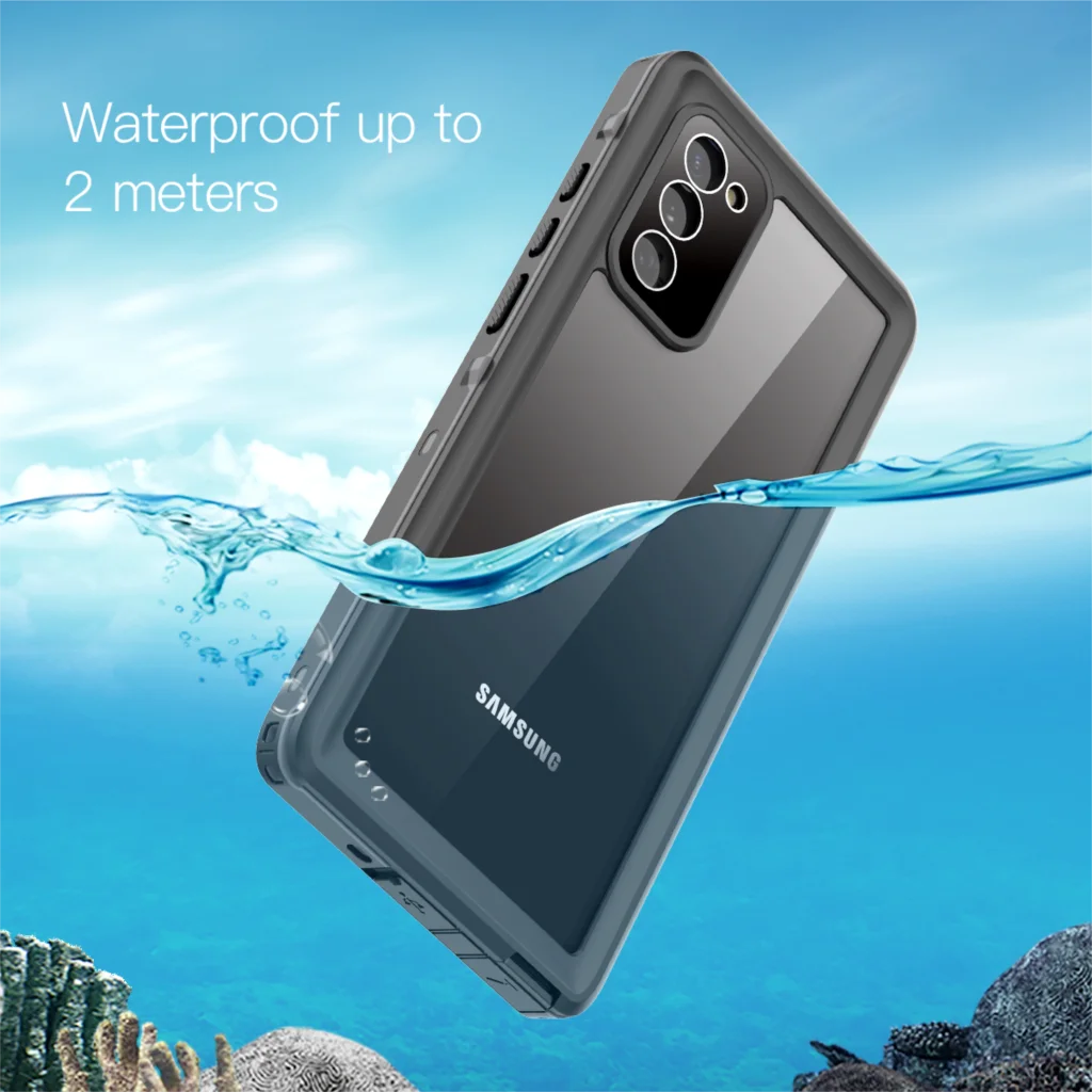 

Waterproof For Samsung Galaxy S21 Ultra Plus Note 20 Ultra 5G Case Soft Clear Dustproof Diving Cover 360 Full Phone Coque Fundas