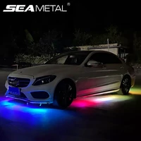 car underglow lights 6pcs bluetooth compatible led strip lights with dream color chasing app control 12v underglow led light kit
