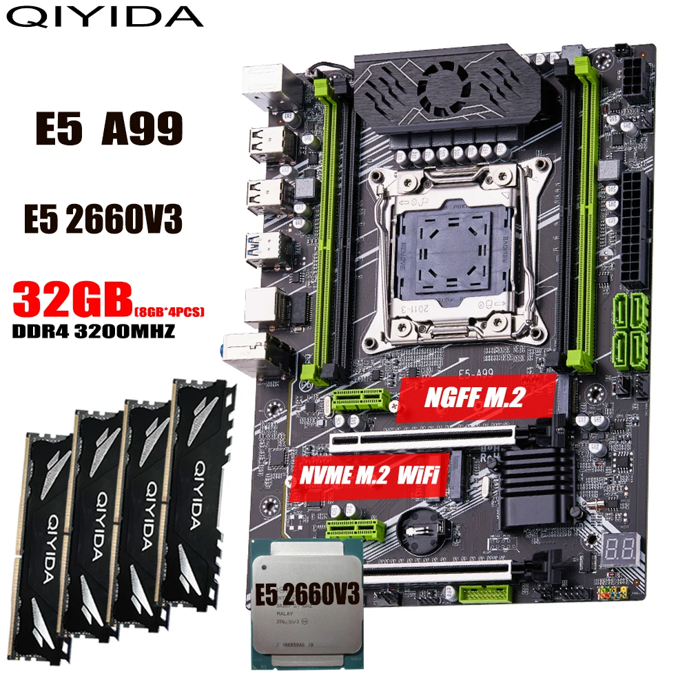 Huananzhi X79 Super Gaming Motherboard Cpu Ram Bundle Dual