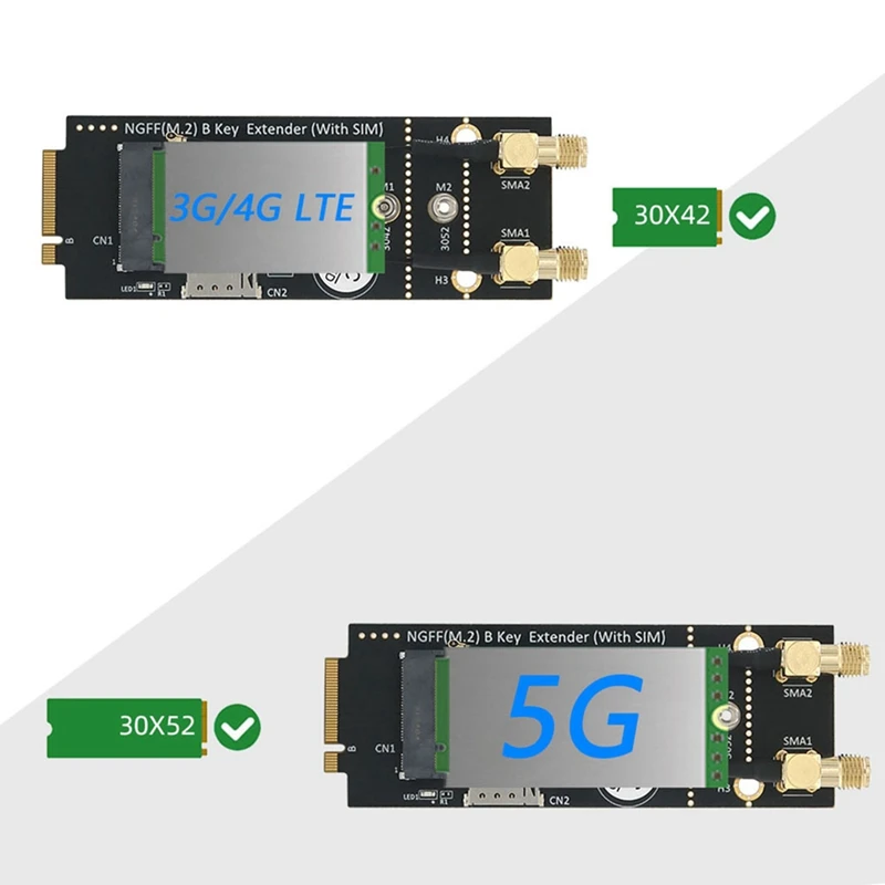 Адаптер M.2 Key-B для беспроводного модуля с слотом SIM-карты пластиковый NGFF 3042 3052 M2 B Key