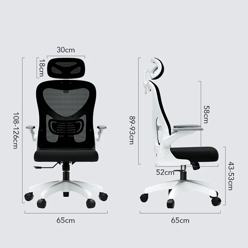 Ergonomic Pc Computer Fabric Chair Gaming Wheels Comfortable Foldable Massage Chair Desk Tourist Silla Gamer Home Furniture images - 6
