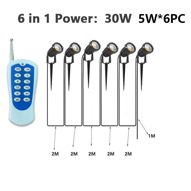 Беспроводной пульт дистанционного управления RGB светодиодный садовый