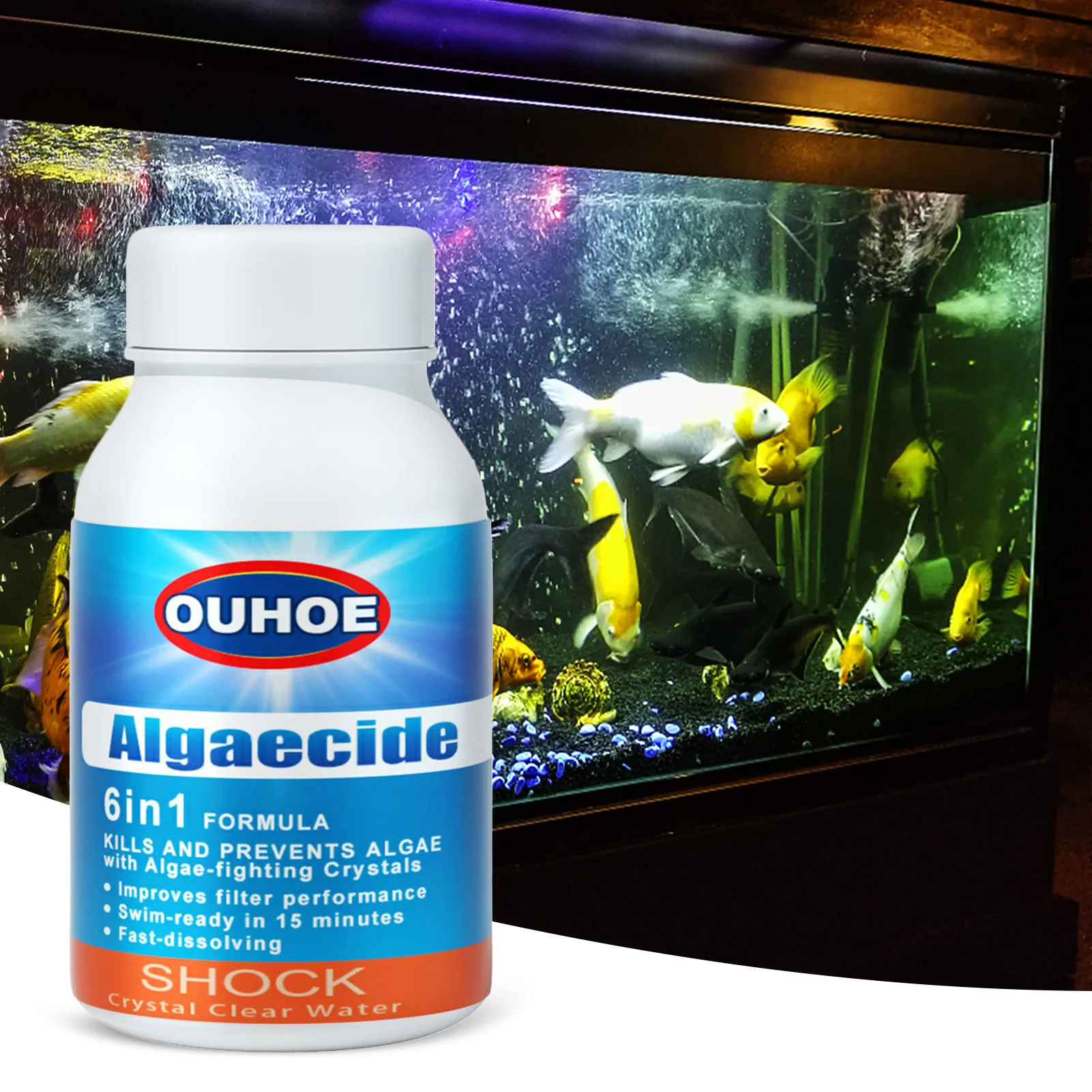 

Таблетки Algaecide для очистки воды, Аксессуары для бассейна, таблетки для удаления водорослей, для улучшения срока службы рыбы