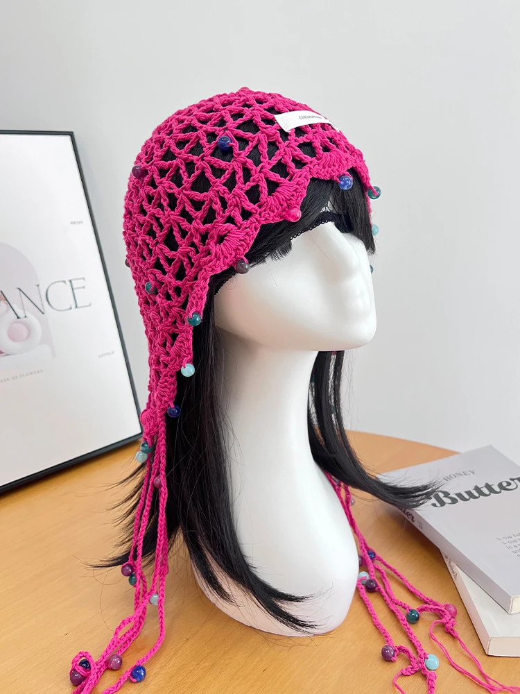 Богемная тканая сумка ручной работы шляпа на голову женская отпускная полая