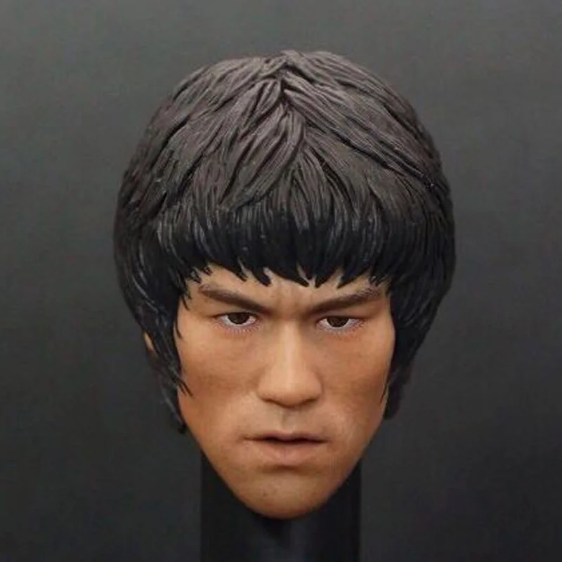Голова в масштабе 1/6 голова Брюса Ли резная модель игра убийца для меня 12-дюймовой