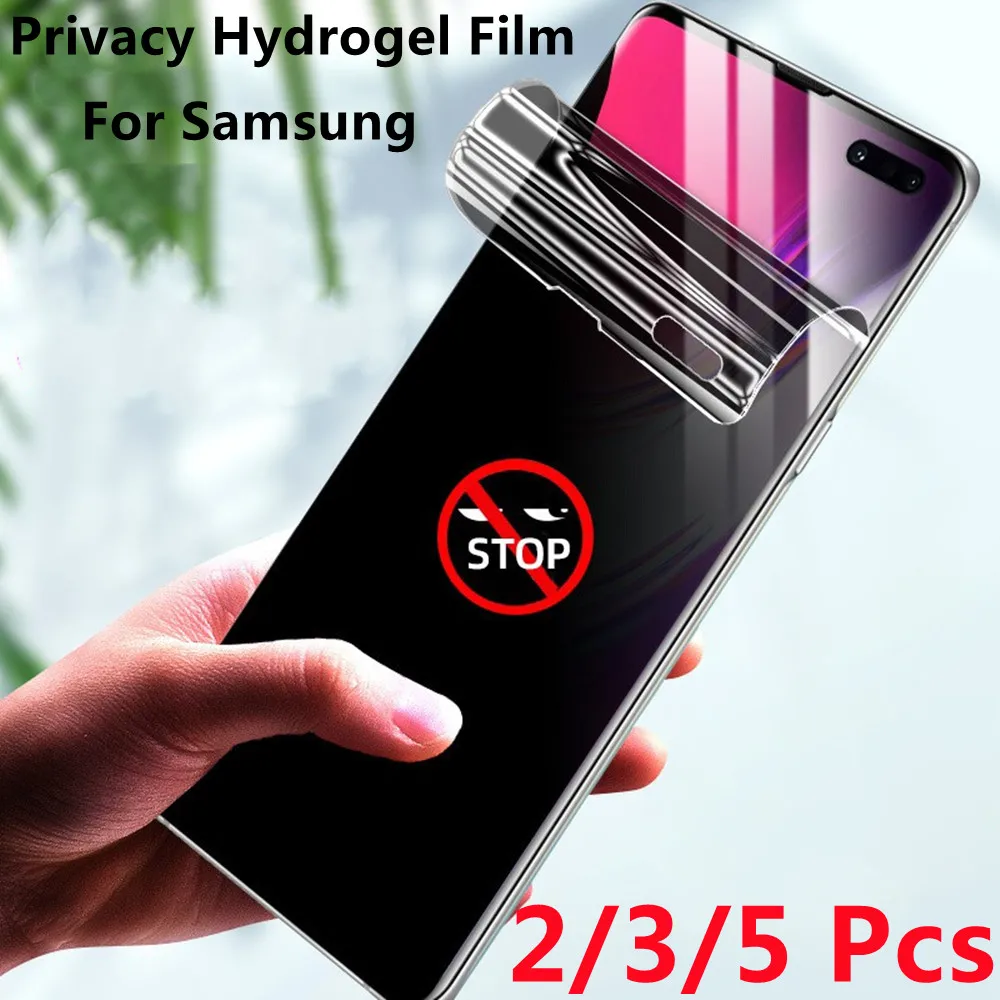 

2/3/5Pcs Privacy Hydrogel Film For Samsung Galaxy S22 S21 S20 Plus Note 9 10 20 Ultra S10 5G FE S9 S8 Anti Spy Screen Protector