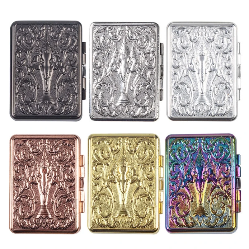 

Travel Metal Cigar Case Pocket-size Smoking Sleeve Container Shell for Adults