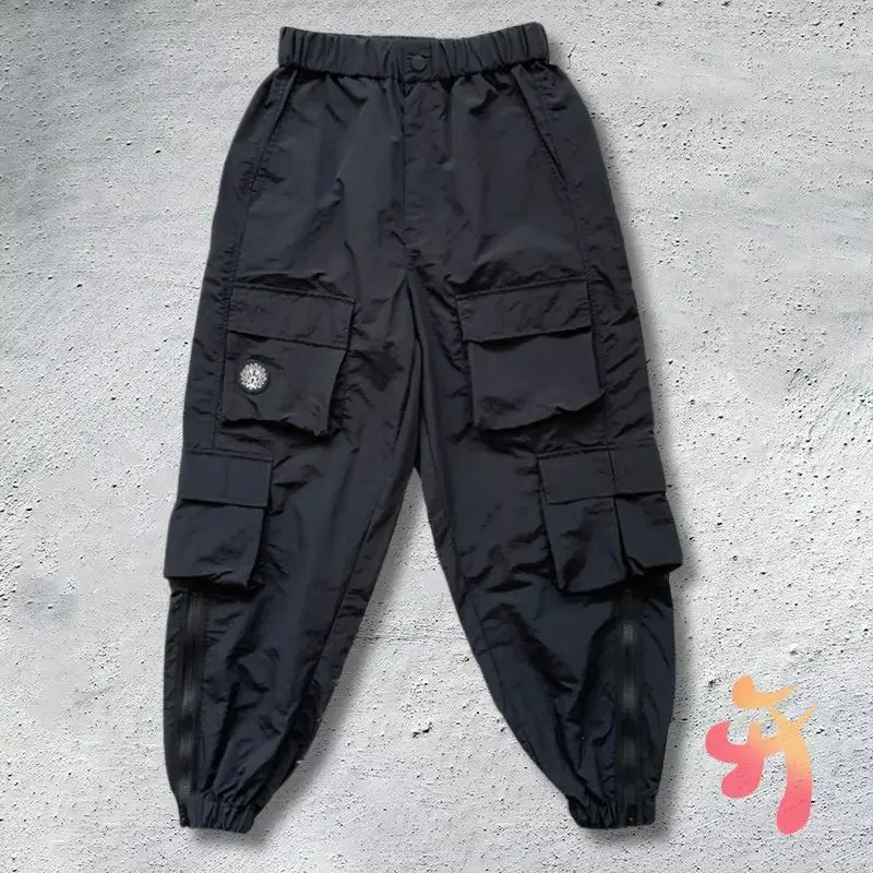 Зимние черные брюки-карго Glo Gang The Glory с рисунком напитка и логотипом повседневные