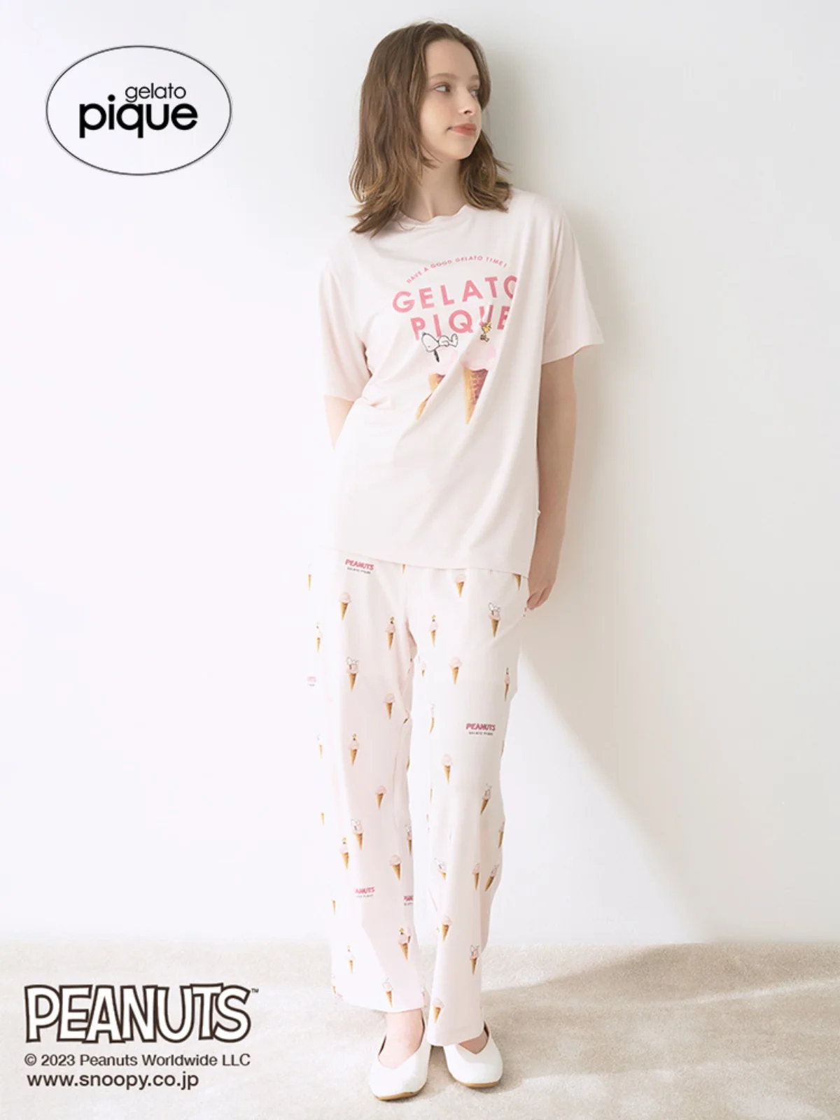 Summer One Piece Pajamas  Room Wear Gelato Pique T-shirt Maxi Dress Cute Kawaii Night Dress Women