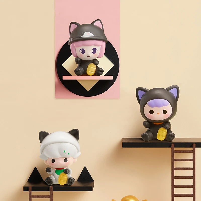 Оригинальная фигурка Lucky Cat Series в стиле поп-боб Labubu Molly Dimoo Crybaby мини-милая кукла