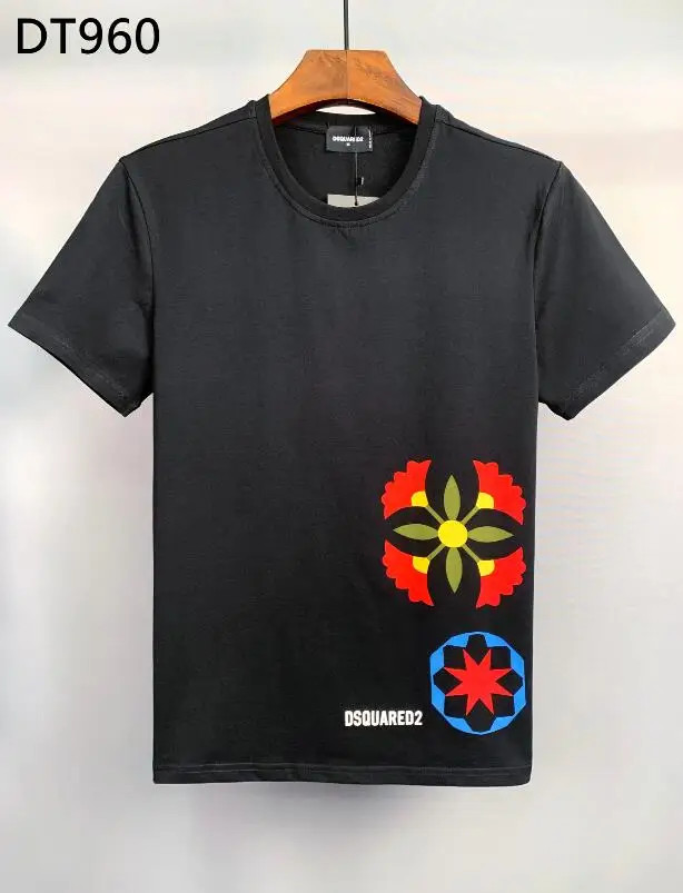 

2023 New Dsquared2 Women/Men's Floral Print Stylish Cotton Summer Top T Shirts Couple Outfit DT960#