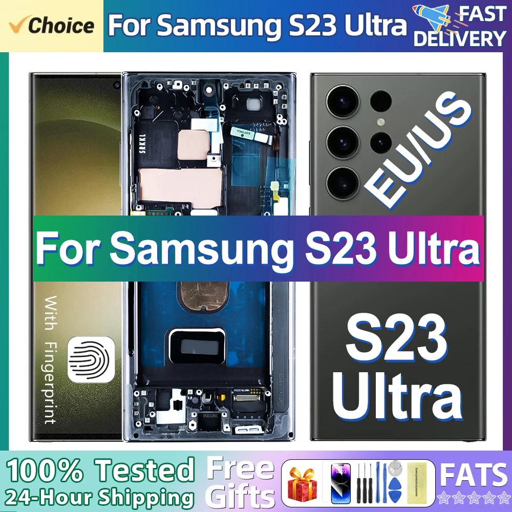 Super AA + для AMOLED Samsung S23 Ultra ЖК-дисплей цифровой сенсорный экран 5G дисплей G918 SM-S918B