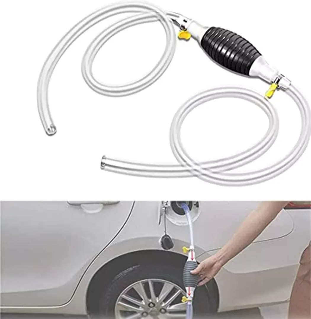 

Free shipping Car Fuel Tank Sucker Newest High Flow Siphon Hand Pump Portable Manual Car Fuel Transfer Pump