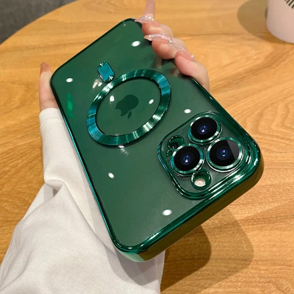 Роскошный чехол Magsafe для телефона с беспроводной зарядкой iPhone 15 14 13 12 11 Pro Max Plus