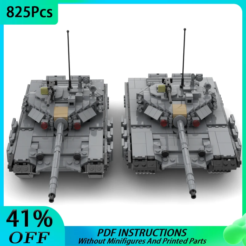 MOC Современная Военная серия T-90A V2 модель танка своими руками сборные Кирпичи Строительные блоки для мальчиков пазл, игрушки для детей рождественские креативные подарки