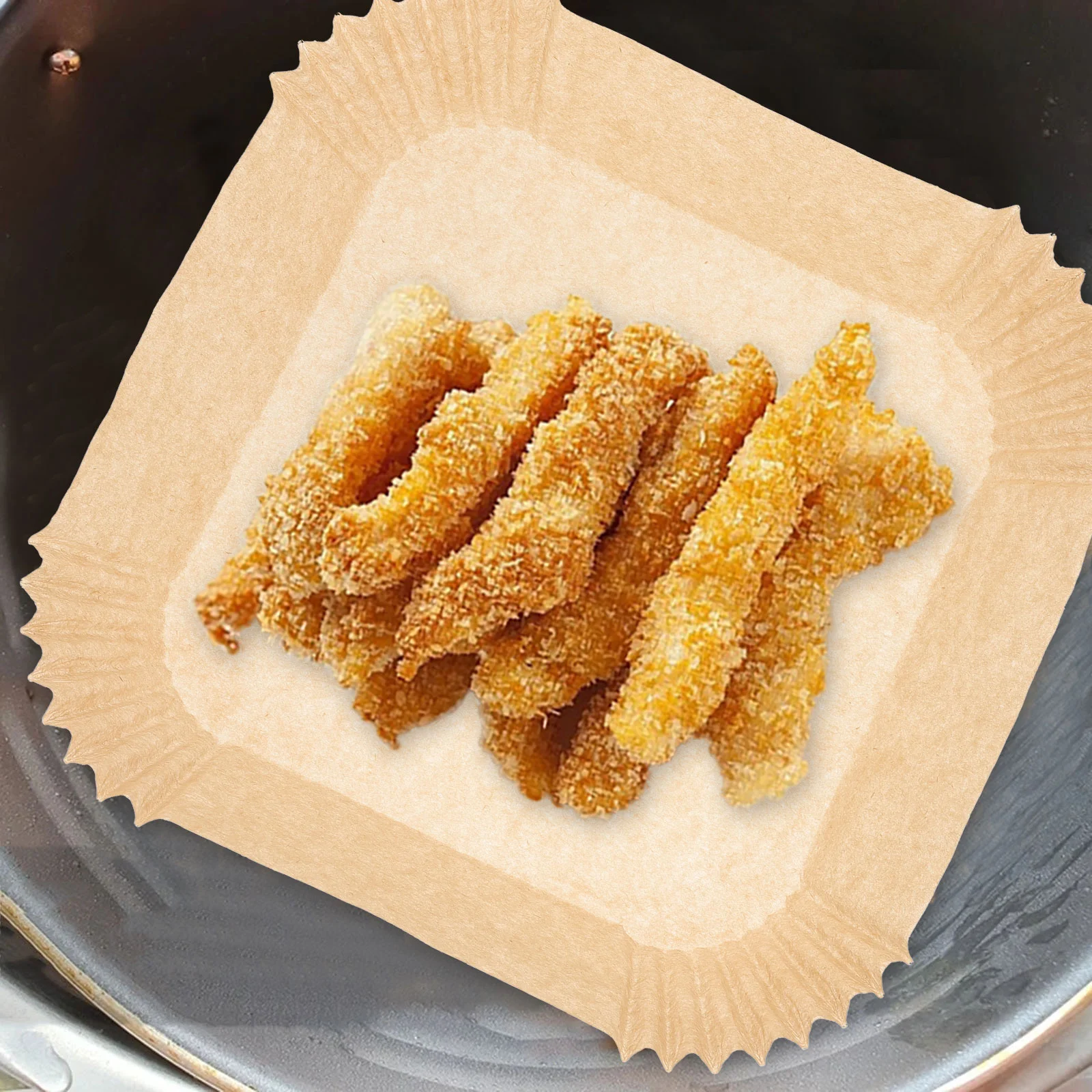 

100 Pcs Accessories Air Fryer Paper Microwave Oven Insert Virgin Wood Pulp Baking Tray
