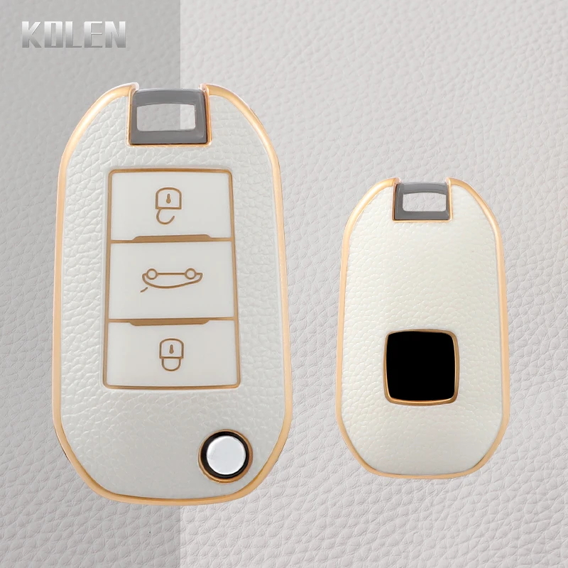 TPU Car Flip Key Case Cover Shell Fob For Peugeot 208 3008 308 508 408 2008 307 4008 For Citroen C4 C3 C6 C5 DS4 DS5 CACTUS C8