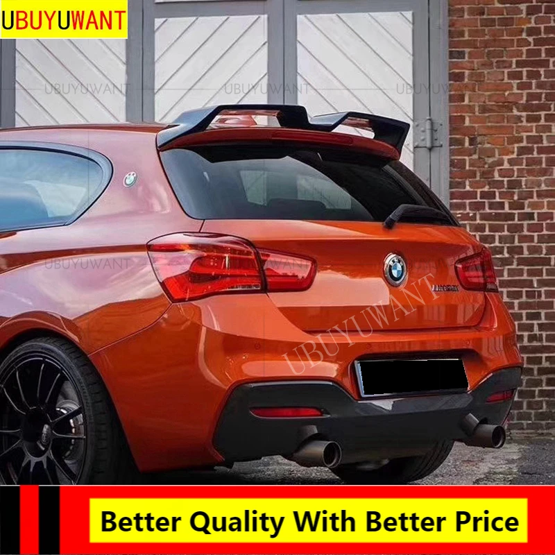 

For BMW 1 Series 116i 120i 118i F20 2016-20 Spoiler ABS Plastic Carbon Fiber Look Hatchback Roof Rear Wing Body Kit Accessories
